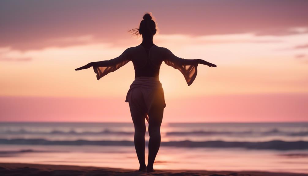 yoga guide for beach sunset